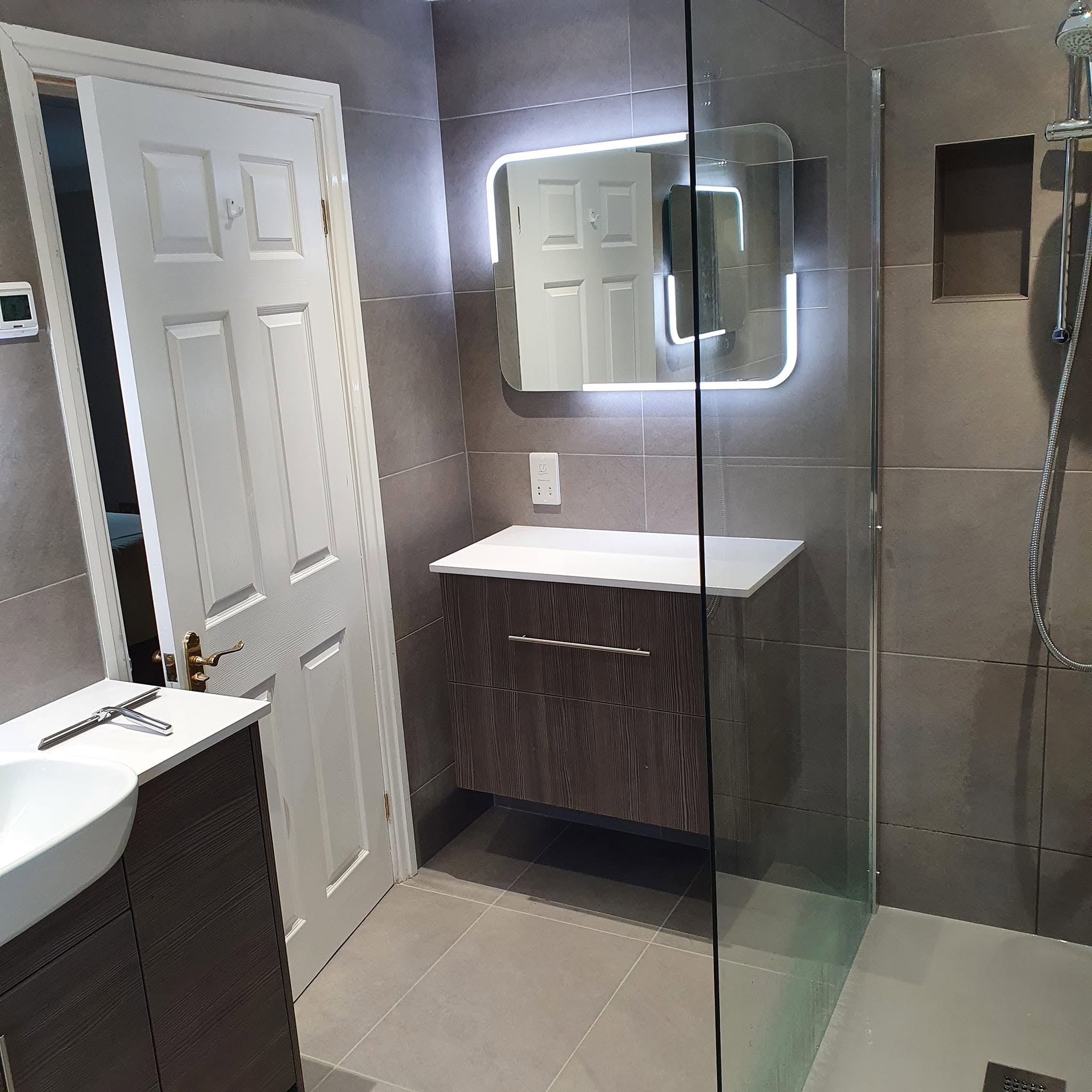 Floating Vanity & Illuminated Mirror